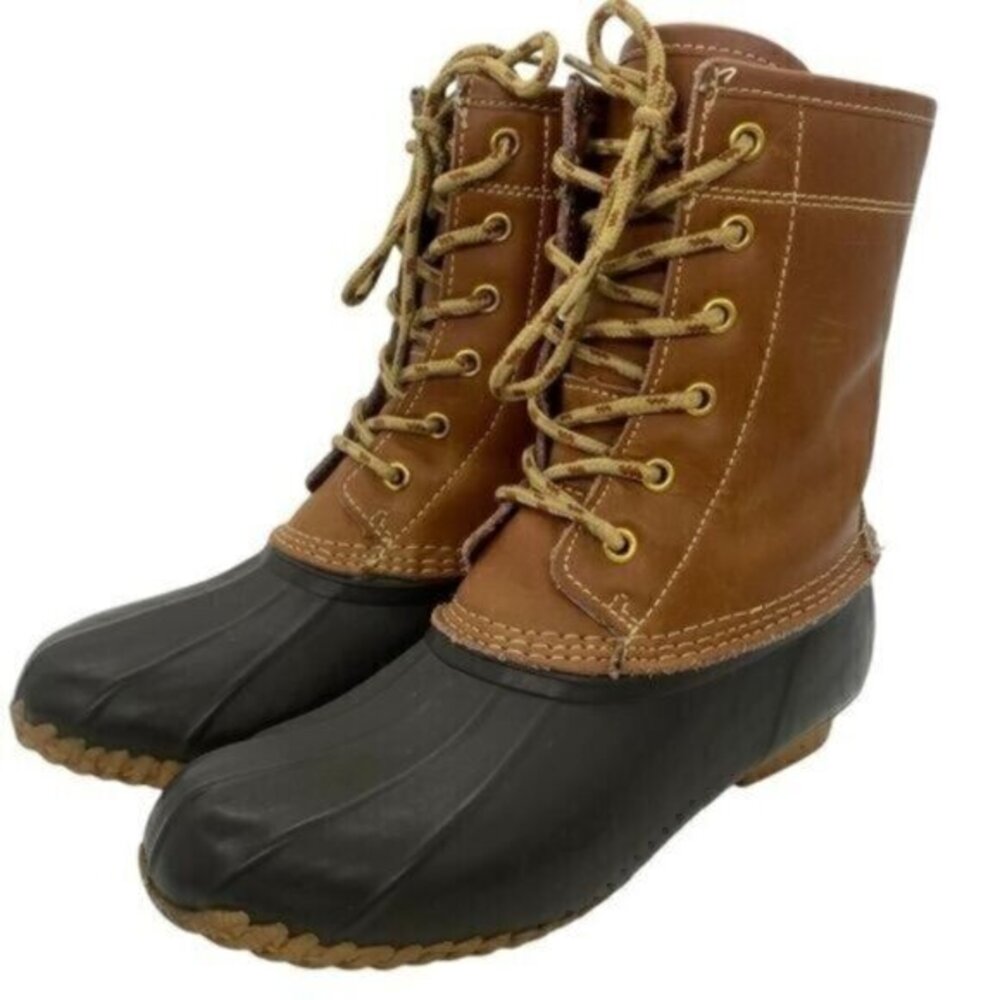 Khombu Women's Letty Leather Duck Boots Waterproof